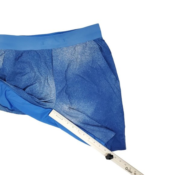 Lululemon Mens T.H.E. The Short 9" Linerless Shorts Med Blue Gym Athletic FLAW - Picture 13 of 14